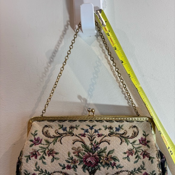 SMALL BAG Tapestry Floral Coin Closure with Rhinestone Unbranded - Picture 5 of 10